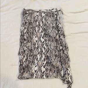 Maurices Black and White Asymmetrical Skirt